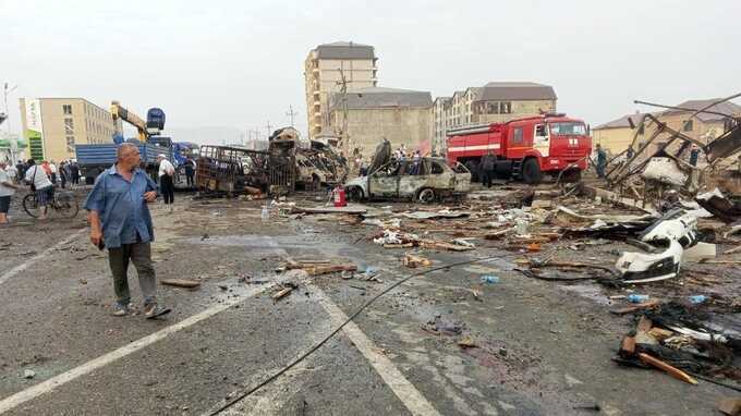 Опознание погибших во время взрыва в Махачкале продолжается