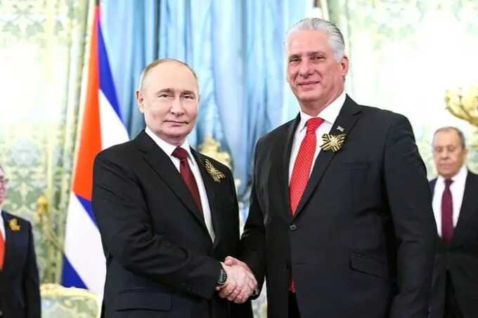 Путин выделит Кубе миллиард долларов после визита Диаса-Канеля на парад