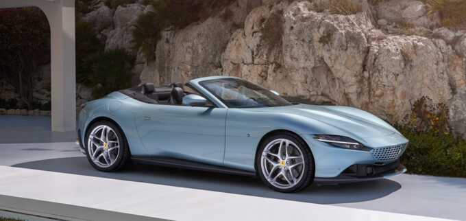Ferrari запатентовала новую модель Roma Spider с мягким откидным верхом